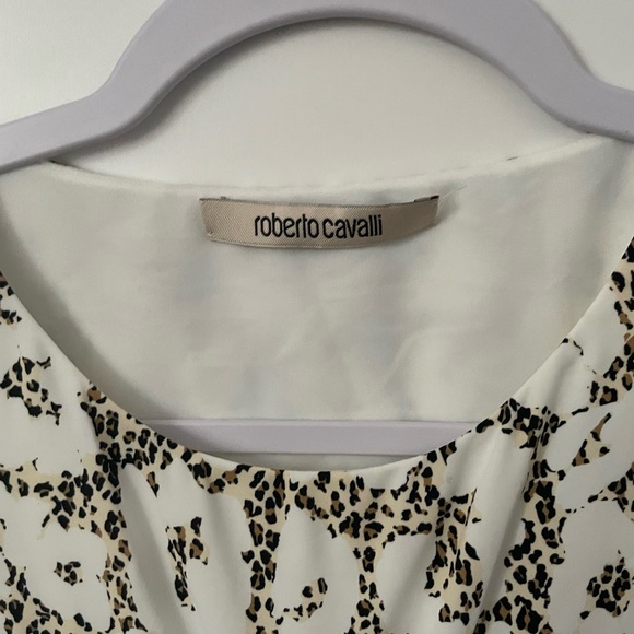 Roberto Cavalli Cheetah Print Ruched Sleeveless Top - Picture 4 of 6